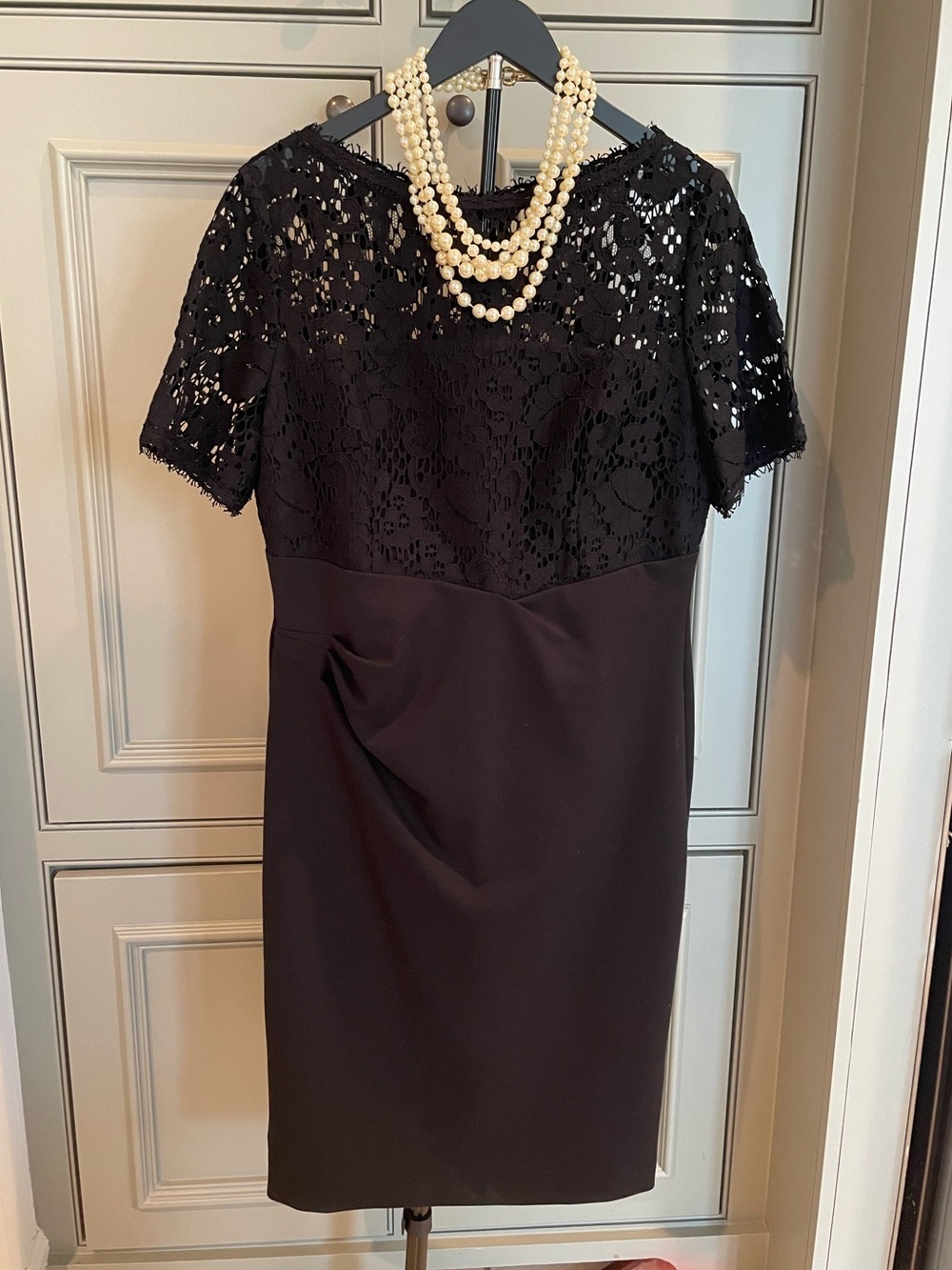 ESCADA Designer Luxury Black Lace Cocktail Dress EU 42 US 10-12 Elegant Midi - Picture 2 of 10